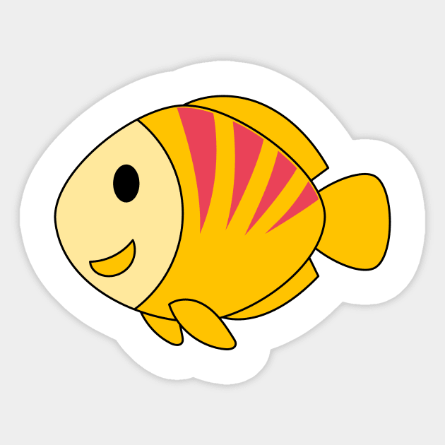 colorful fish Sticker by Cutest Sea Animals 